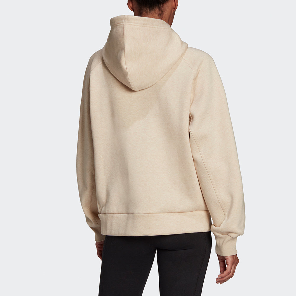 (WMNS) adidas Studio Lounge Fleece Full Zip Hoodie Asia Sizing 'Beige' HE3096
