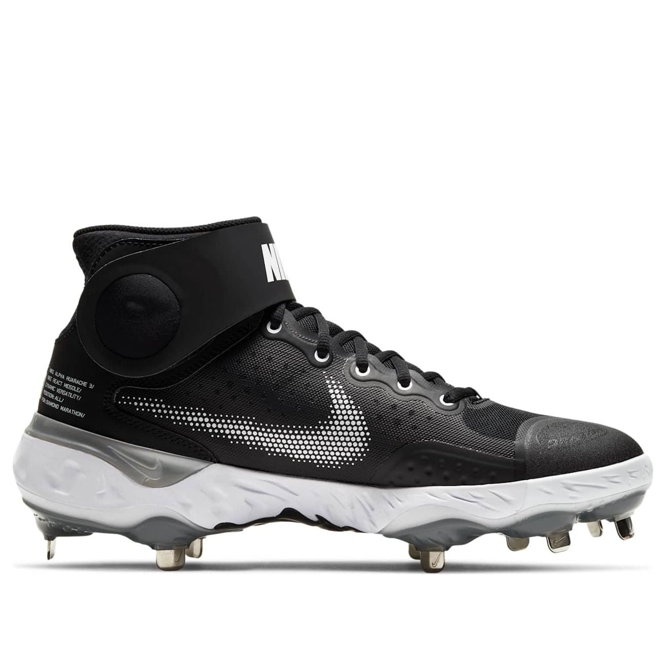 Nike Alpha Huarache Elite 3 Mid 'Black Light Smoke Grey' CK0745-001