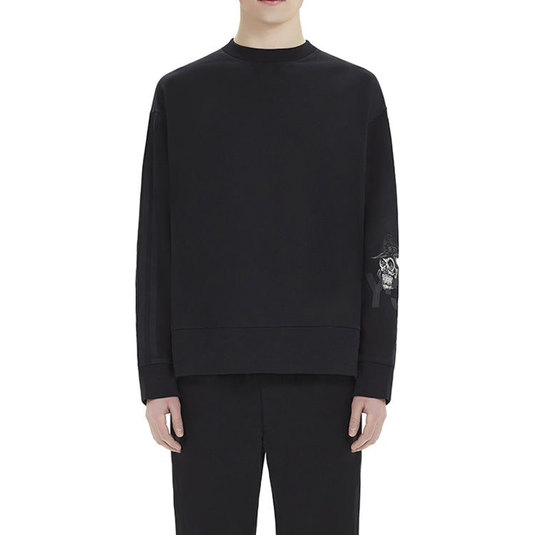 Men's Y-3 Arm Skeleton Pattern Loose Casual Black DZ4565
