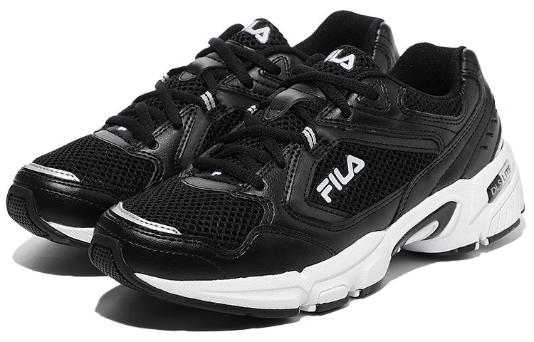 FILA Wear-Resistant Shock Absorption Low Top Casual Black White Korean Version 'Black White' 1RM01141E_021