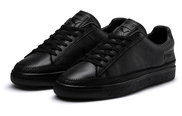 PUMA Basket Trim Black/Gold Casual Board Shoes 369641-02