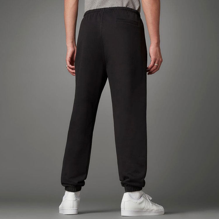 Men's adidas originals Cotton Drawstring Elastic Waistband Sports Pants/Trousers/Joggers Black HC2748