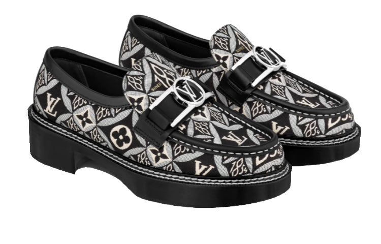(WMNS) LOUIS VUITTON LV Academy Shoes 'Black with Monogram' 1A8UV1