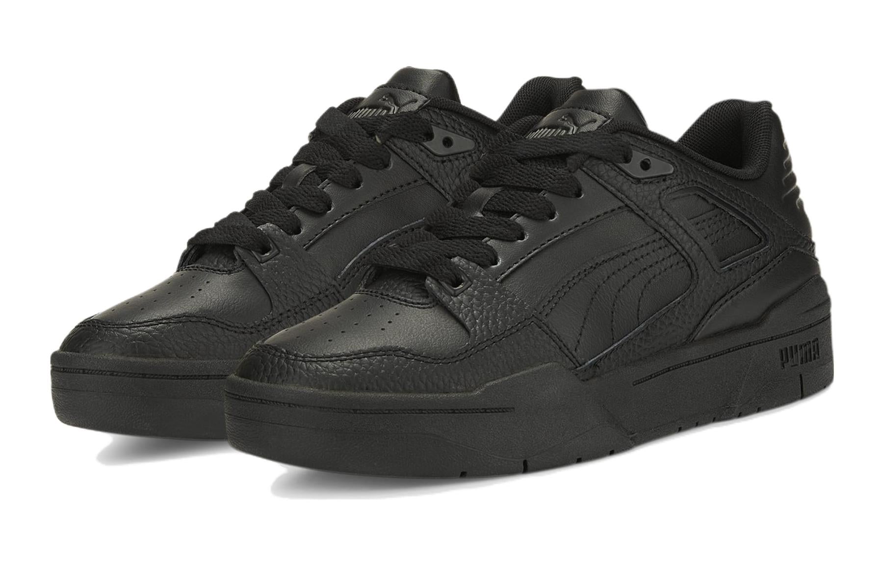 (GS) PUMA Slipstream Leather 'Triple Black' 387826-01
