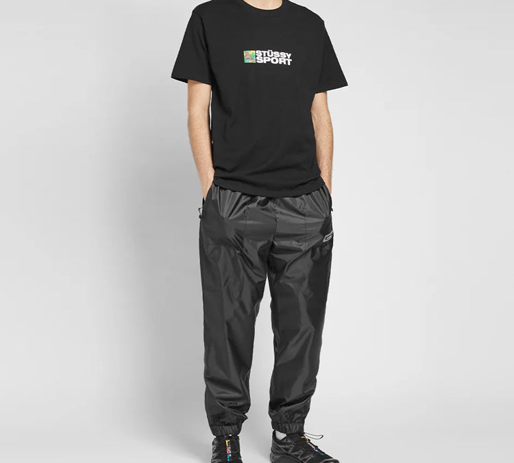 Stussy Sport Tee Alphabet Printing Short Sleeve Unisex Black 1904391