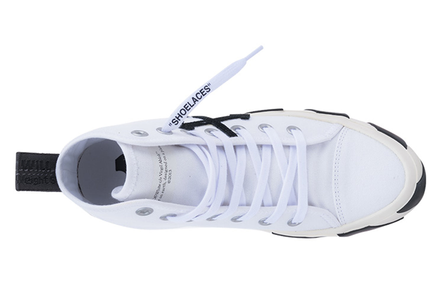 Off-White Mid Top Vulcanized Canvas Shoes Black/White OMIA119F21FAB0010110