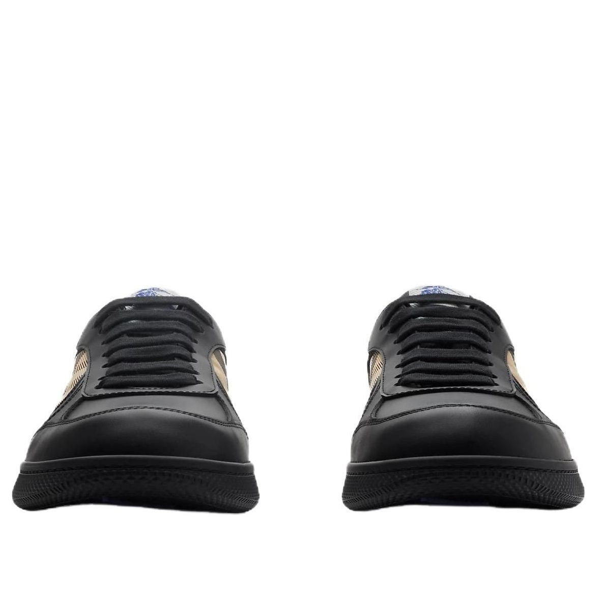 Burberry 26 Leather and Check Terrace Sneakers 'Black Sand' 81086501