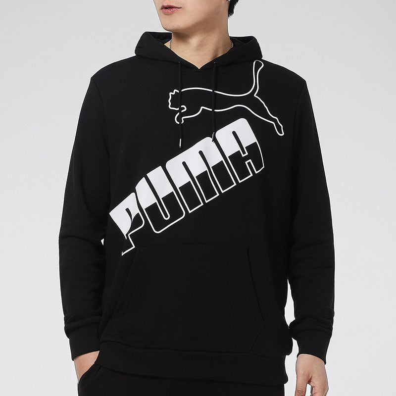 PUMA Big Logo Hoodie 'Black White' 588667-01