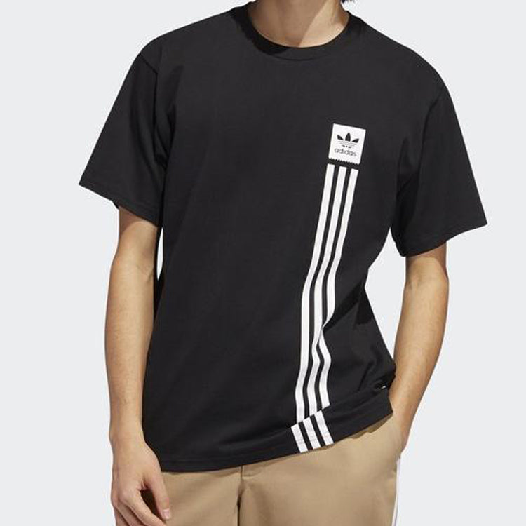 adidas originals BB Pillar logo Printing Short Sleeve Black EC7377