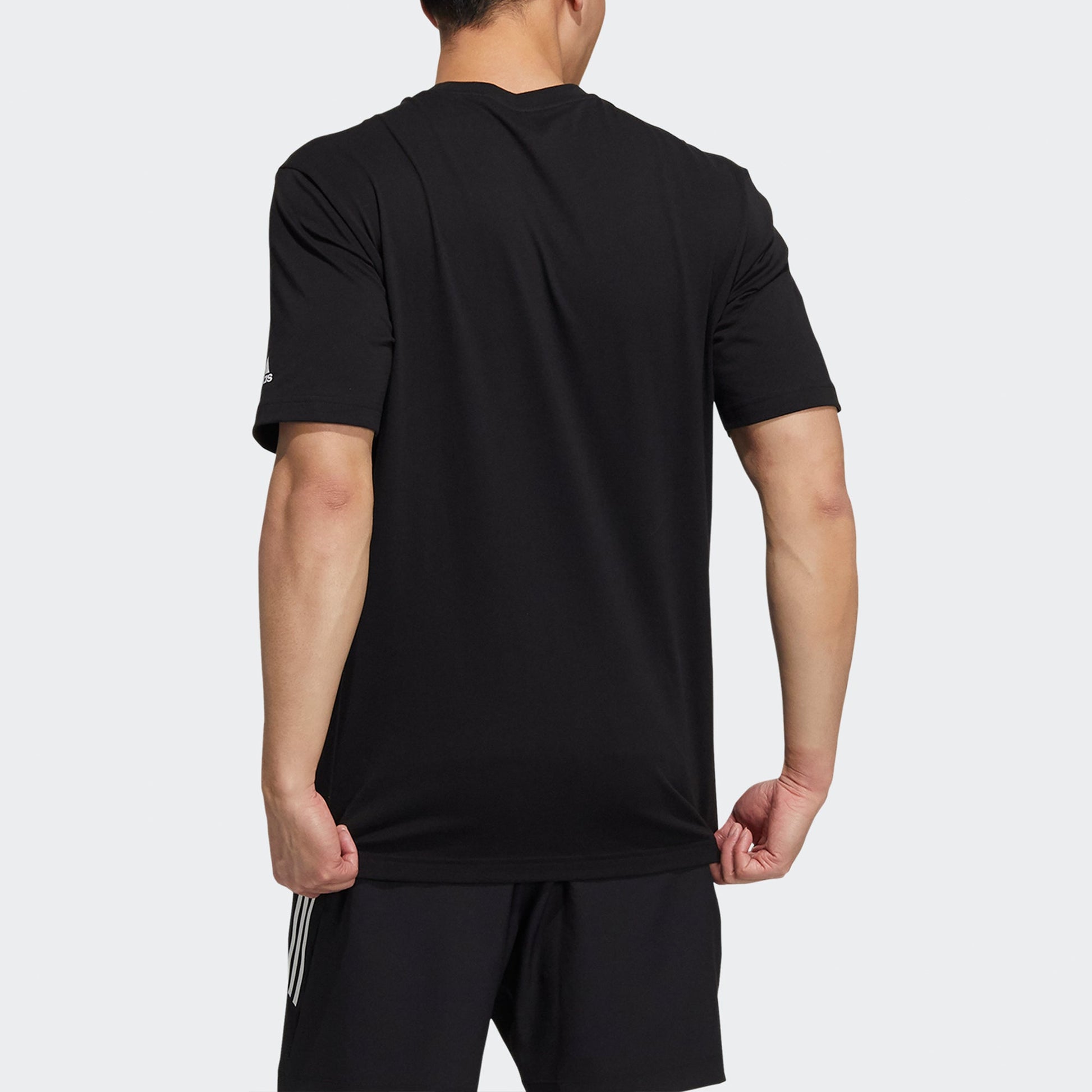 adidas Jump Gfx Ss Outdoor Jumping Logo Graphic Tee Men's Black H20795