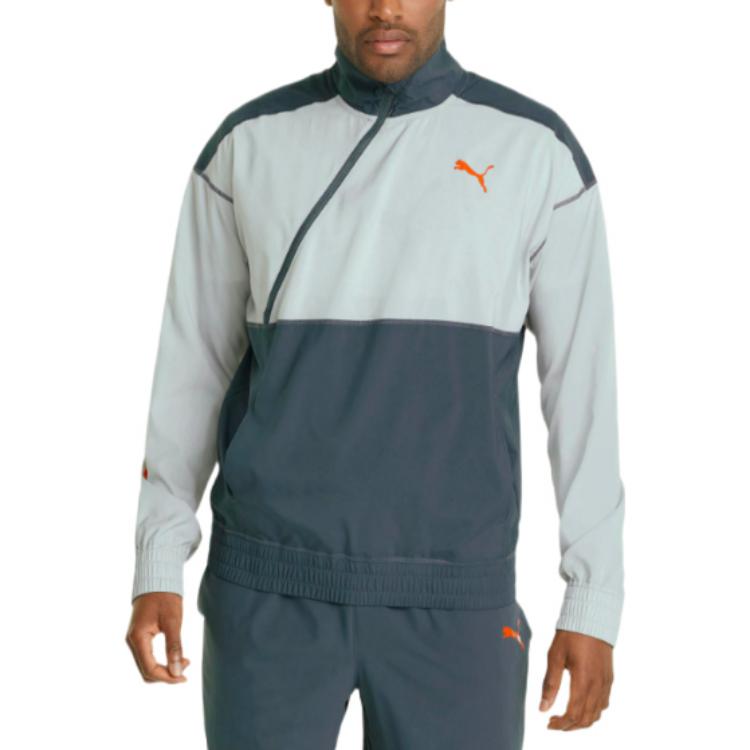 PUMA Logo 1/2 Zip Men's Training Jacket 'Teal' 521540-42
