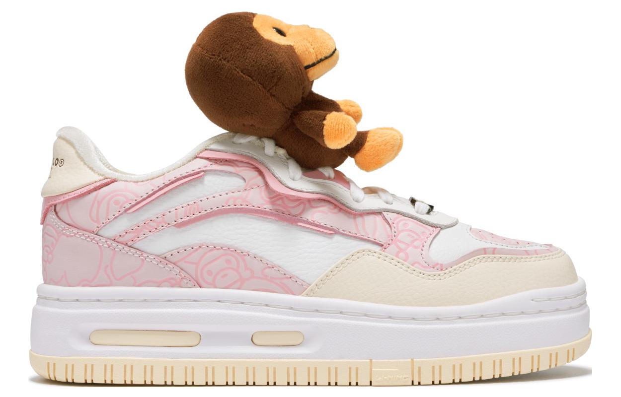 (WMNS) Li-Ning x BABY MILO STORE Future C1 'White Pink' AGCT506-1