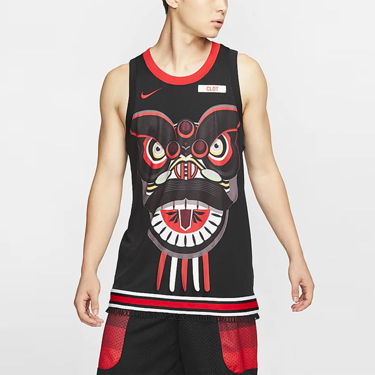 Nike x CLOT Crossover Chinese Style Printing Basketball Vest Black CQ9344-010