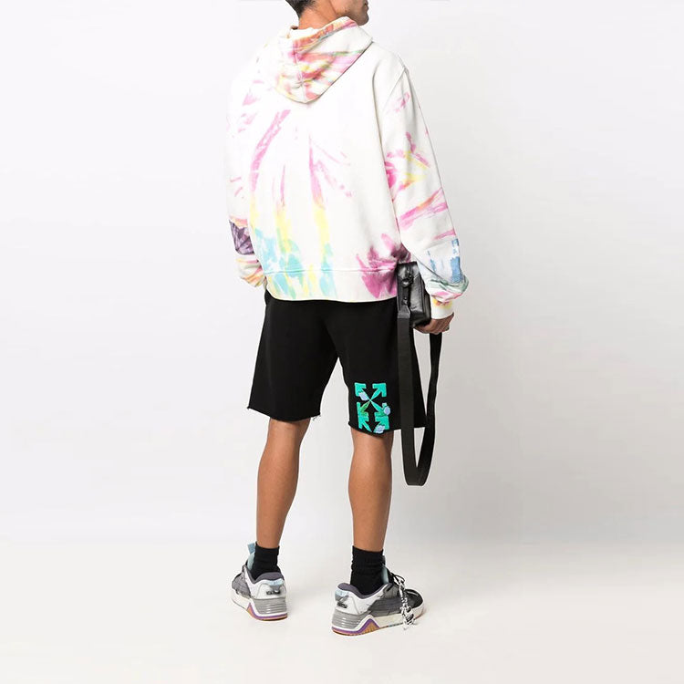 Off-White FW21 Arrow Pattern Printing Sports Shorts Version Black OMCI006F21FLE0061084