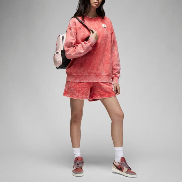 (WMNS) Air Jordan Flight Oversize Fleece Sweatshirt 'Red' DQ4602-605
