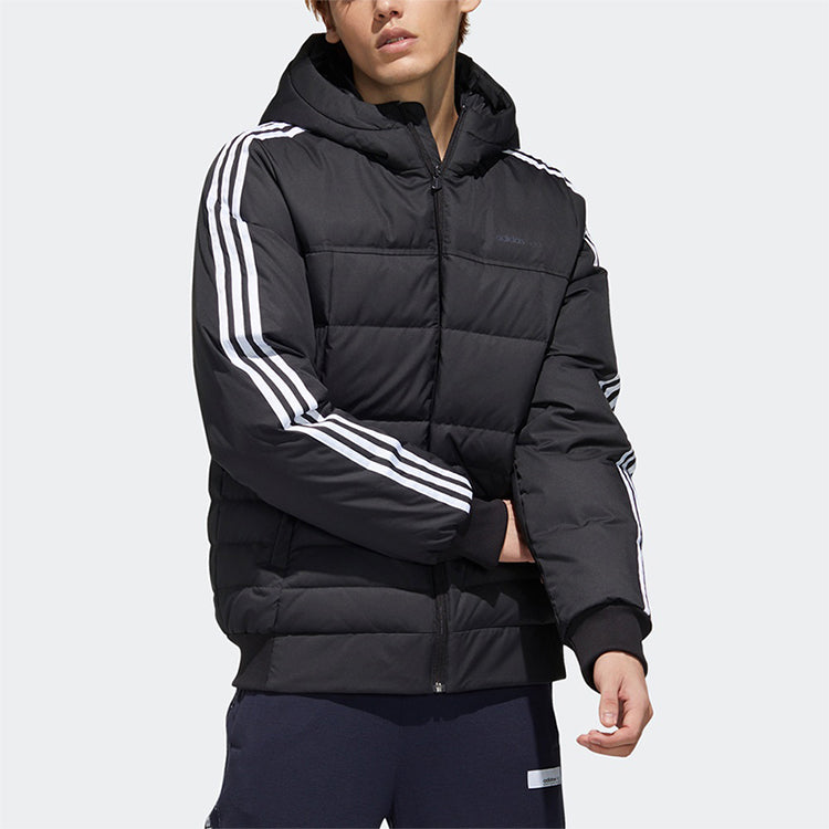 adidas neo Sprt Dwn Puff Hooded Down Jacket Men Black GJ8821