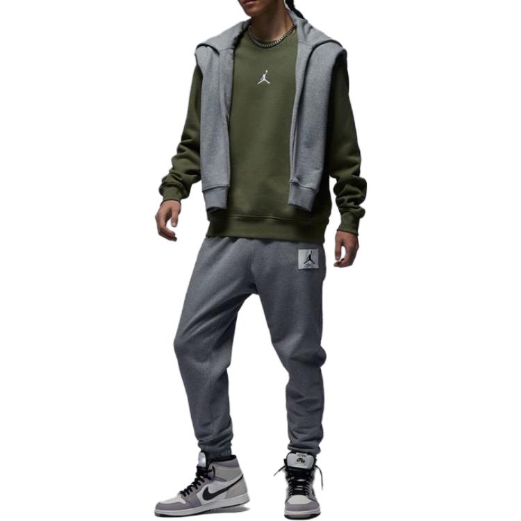 Air Jordan Essentials Logo Sweatshirt 'Olive Green' FV8451-222