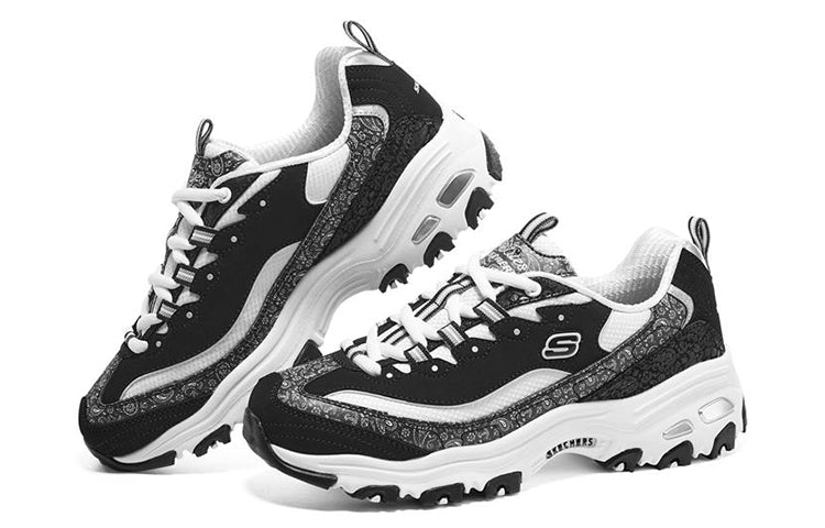 (WMNS) Skechers D'lites 4.0 'Black White' 896135-BKW