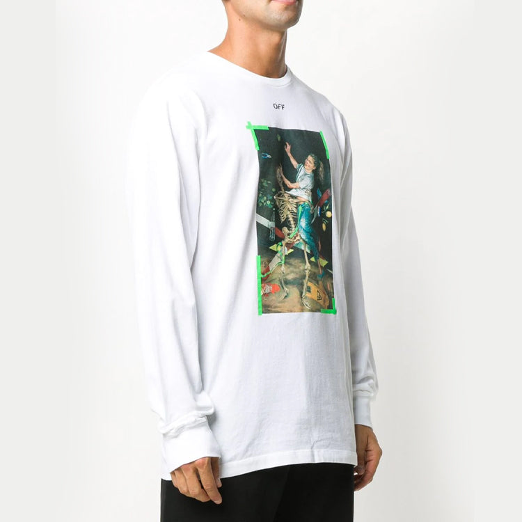 Off-White Pasca Arrows Mens Logo Long Sleeve OMAB001F20FAB0100155