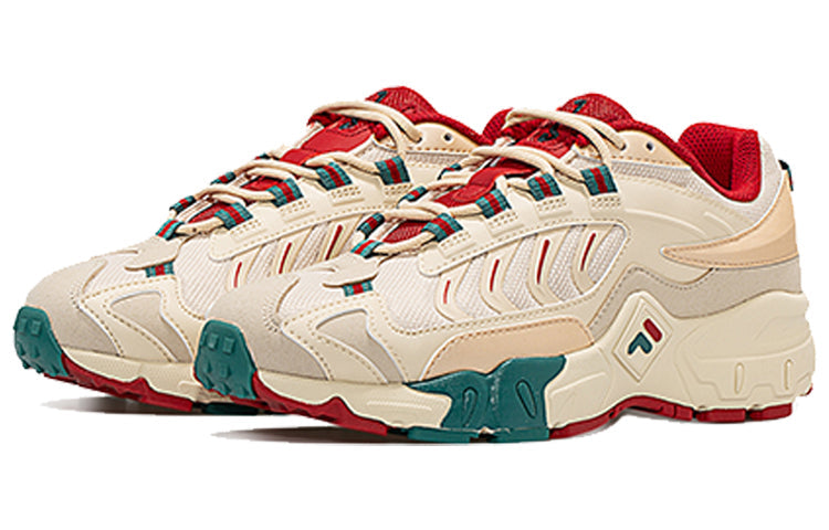 (WMNS) Fila Retro Running Shoes Golden/Red/Green T12W031109FAG