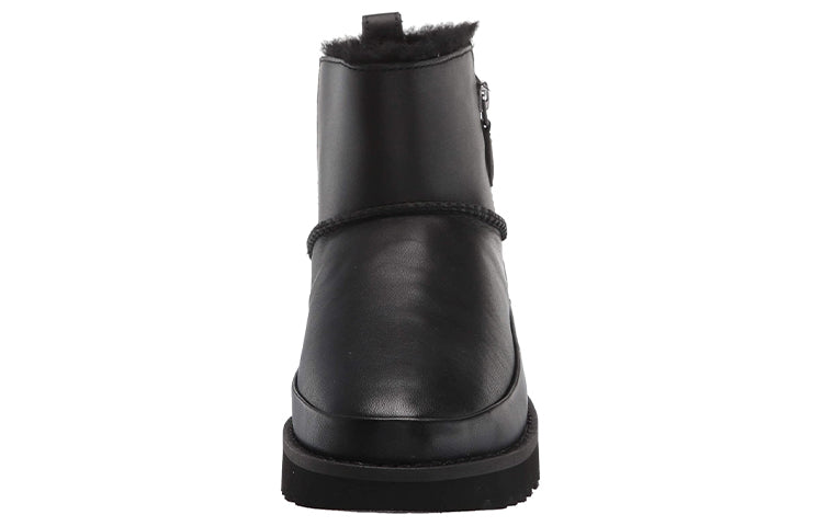 (WMNS) UGG Classic Zip Mini Snow Boots Black 1116104-BLK
