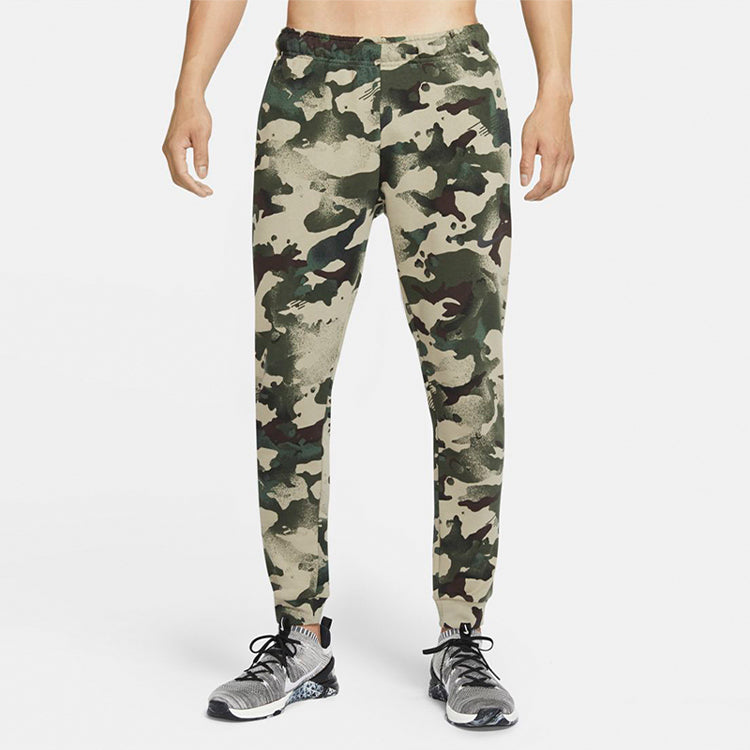 Nike Dri-FIT french terry Stay Warm Training Camouflage Long Pants Black Green CU6201-355