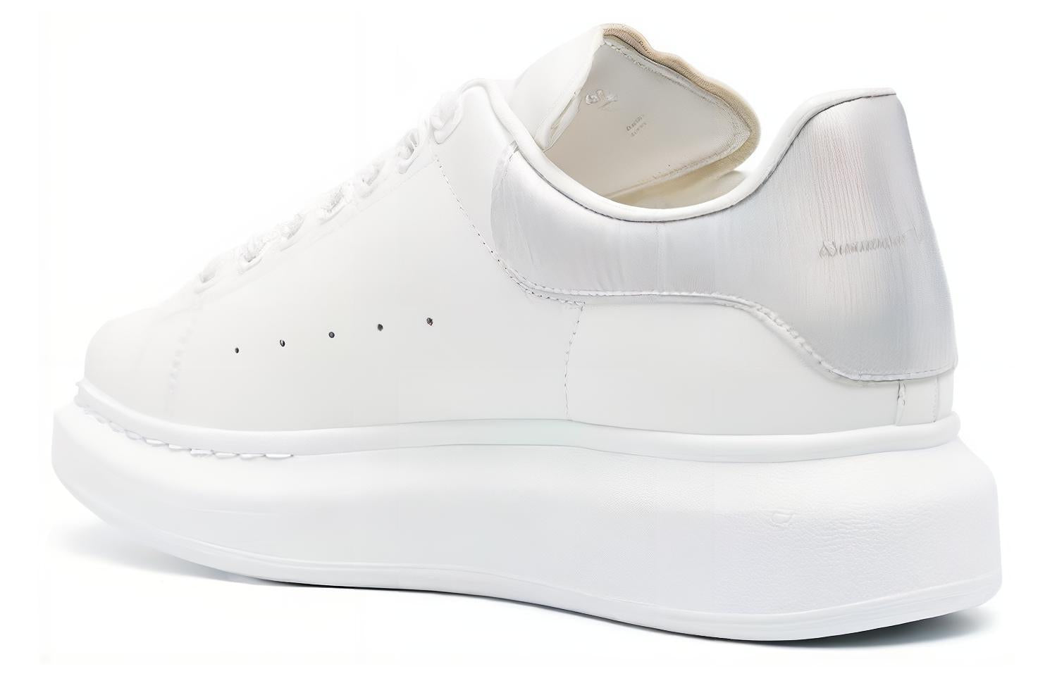 (WMNS) Alexander McQueen Oversized Sneakers 'Silver White' 781742WIEE99071
