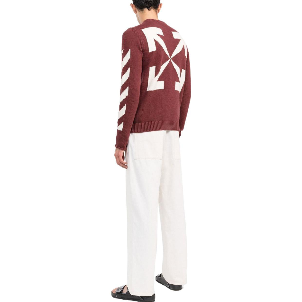 Off-White Arrow Knit Crew Neck Jumpe OMHE023F22KNI0012801