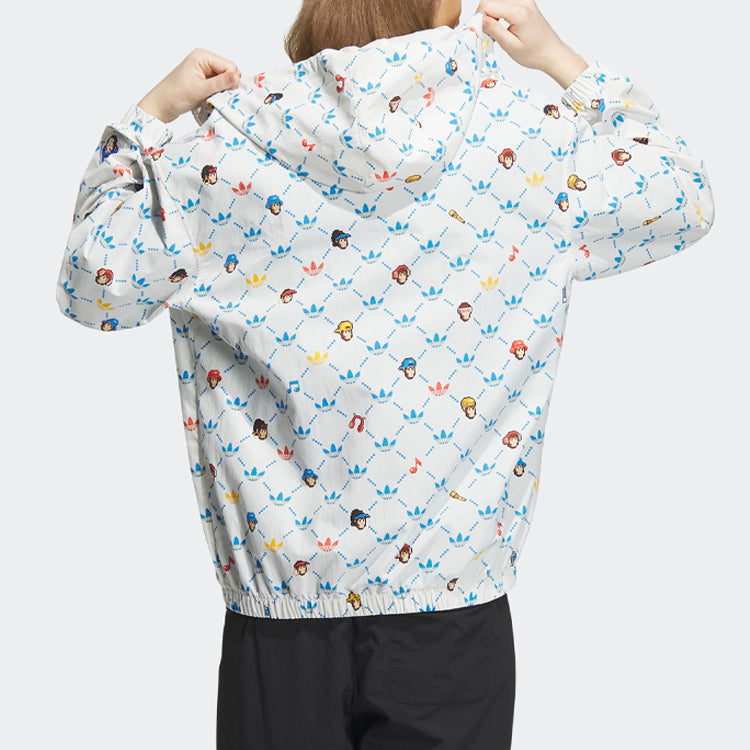 adidas originals x Monkey Kingdom Windbreaker Jacket 'White Multicolor' IP1790