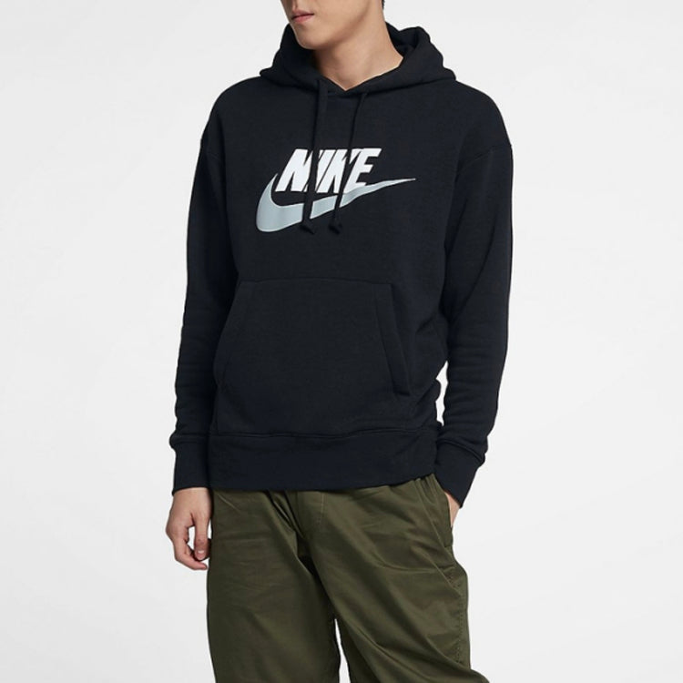Nike Chest LOGO Athleisure Casual Sports Pullover Black AV8411-010