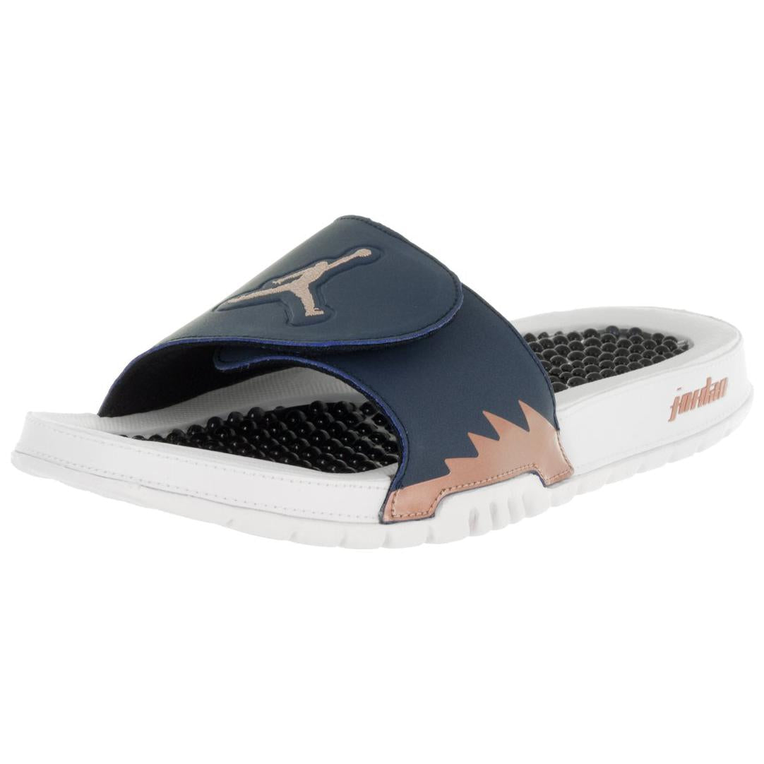 Air Jordan Hydro 5 Retro Slide 'Obsidian Metallic Red Bronze' 555501-408