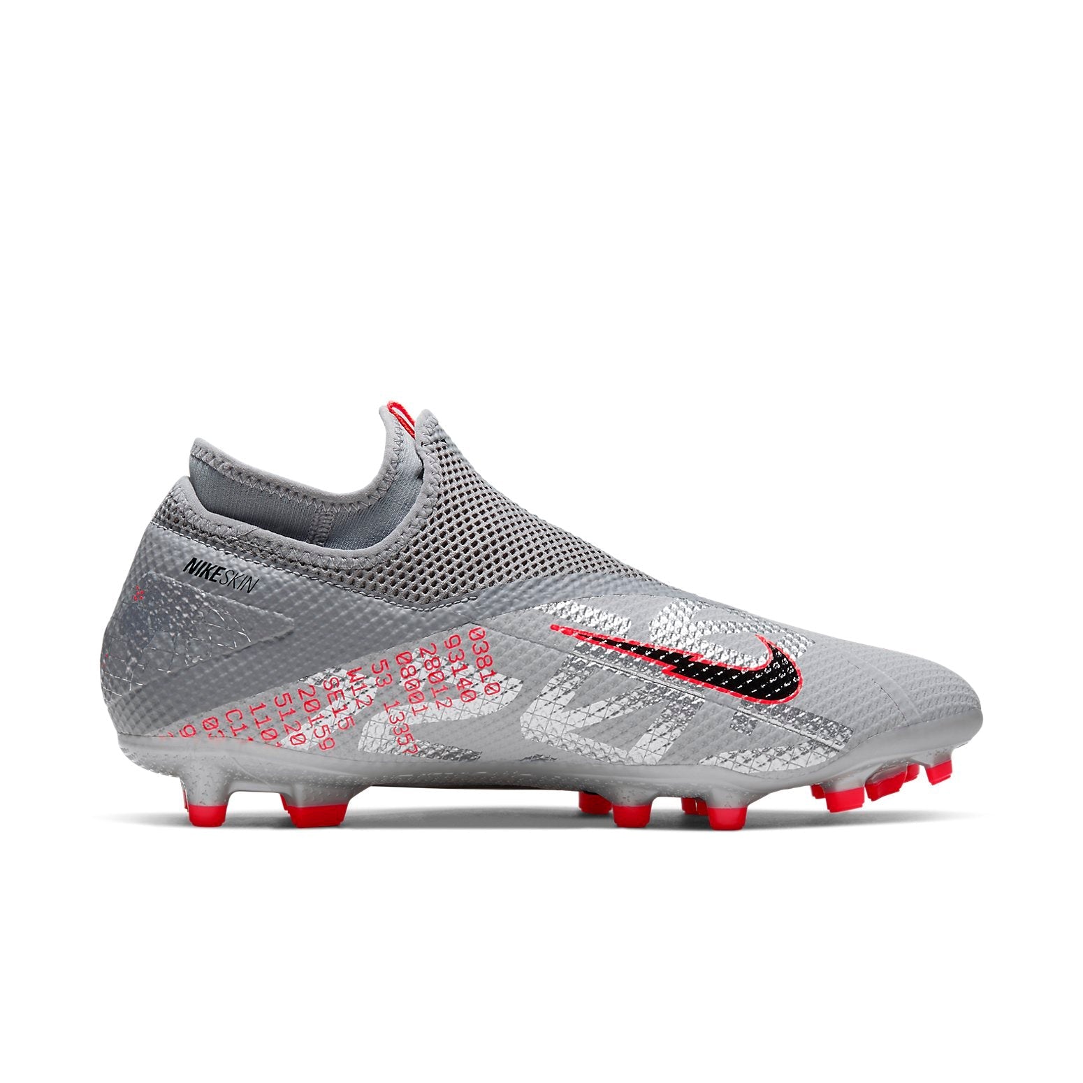 Nike Phantom Vision 2 Academy DF MG 'Metallic Grey Crimson' CD4156-906