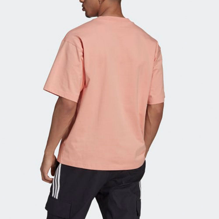 adidas originals Solid Color Loose Sports Short Sleeve Pink H11366