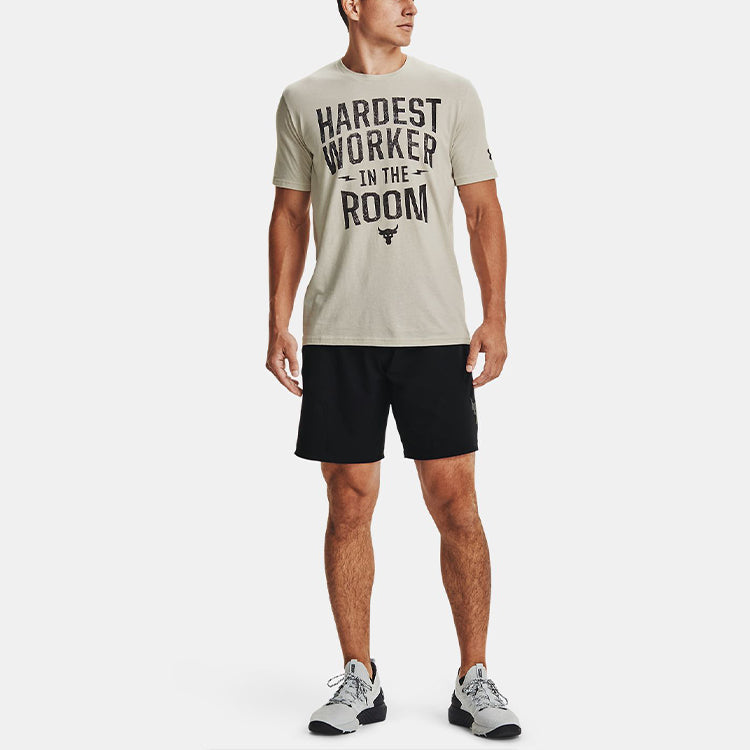 Under Armour Letter Printing Johnson Training Sports Male White 1357190-110