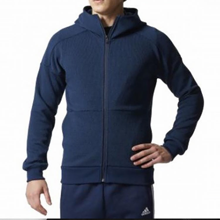 adidas Casual Sports Knit Hooded Jacket Blue CD2872