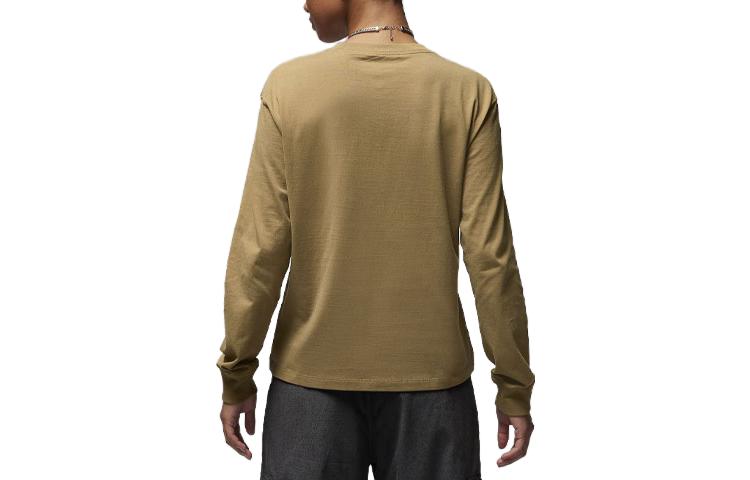 (WMNS) Air Jordan Long-Sleeve Graphic T-Shirt 'Brown' FD7205-395