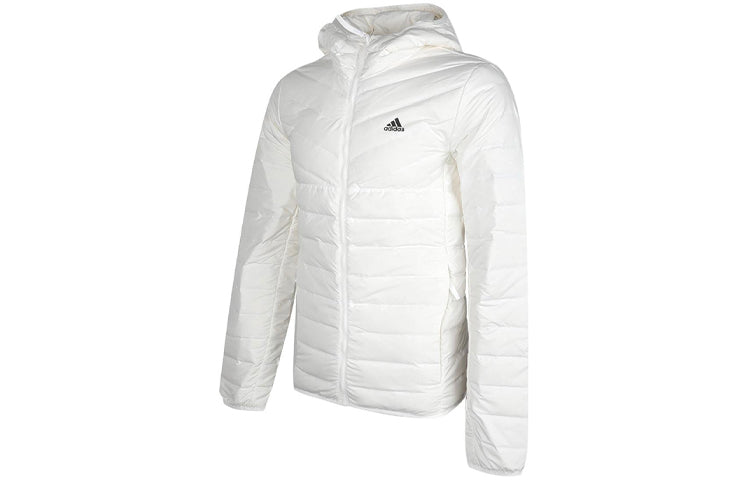 adidas protection against cold Stay Warm hooded Sports Down Jacket White DZ1418