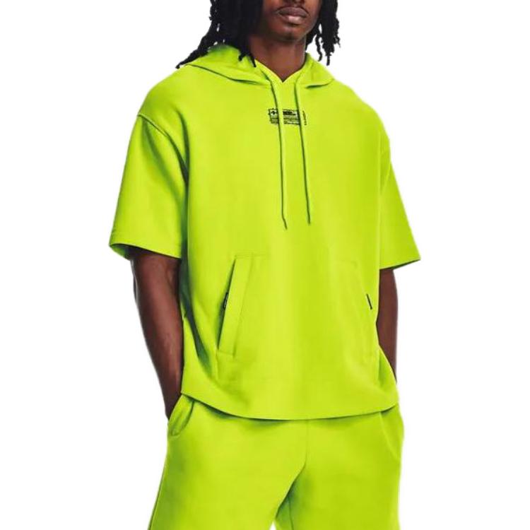 Under Armour Summit Knit Short Sleeve Hoodie 'Neon Green' 1378894-324