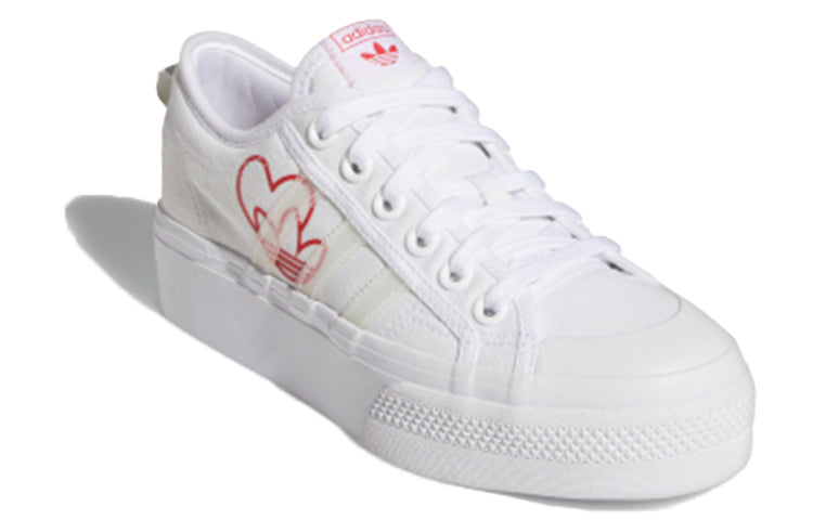 (WMNS) adidas Nizza Platform 'White Red Heart' FX9179