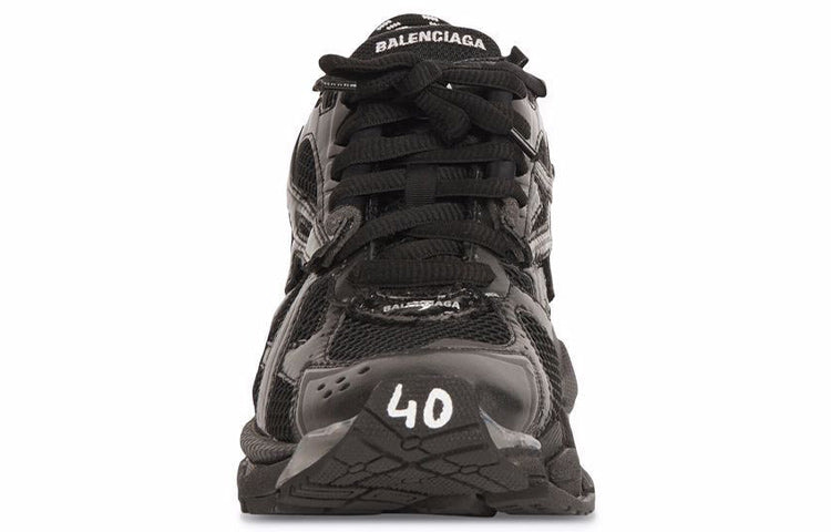 (WMNS) Balenciaga Runner Sneakers 'Black Mesh and Nylon with clear multicolor deco' 677402W3RB11000