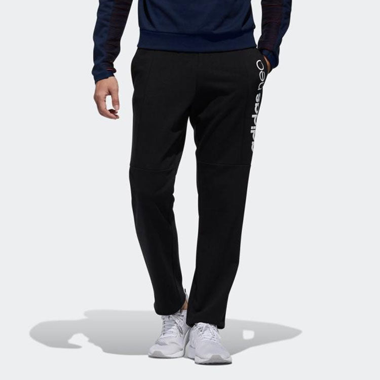adidas neo Casual Sports Knit Long Pants Black DM2174