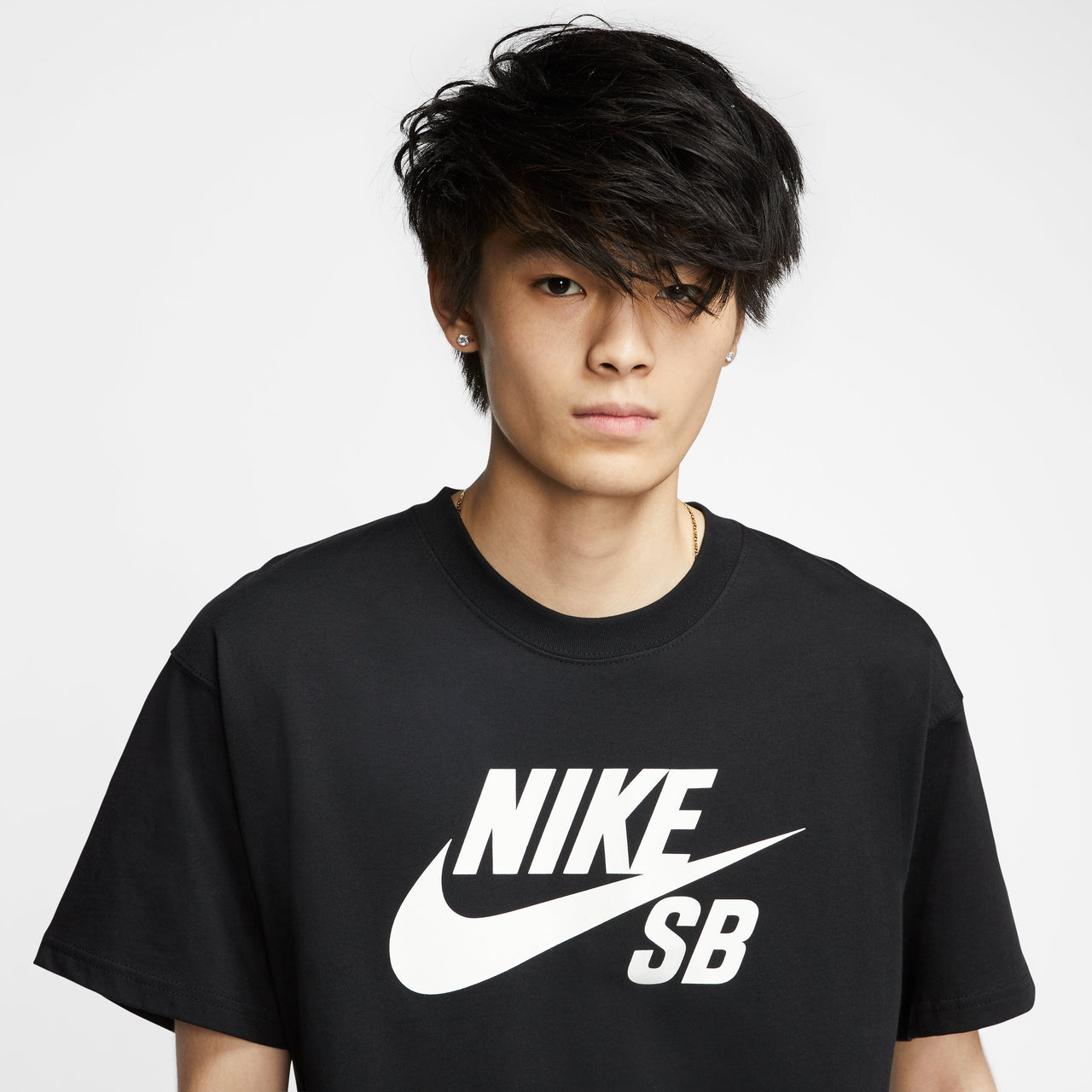 Nike SB Skateboard Big Logo Skateboard Short Sleeve Black CV7540-010