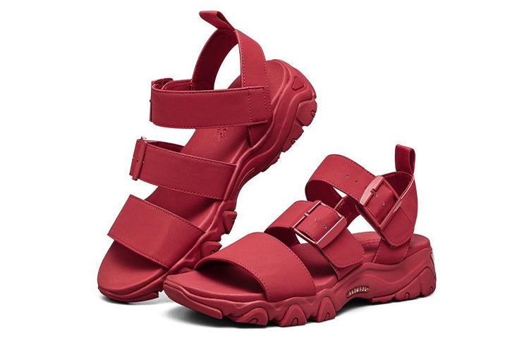 (WMNS) Skechers D'lites 2.0 Sandals Red 32998-RED