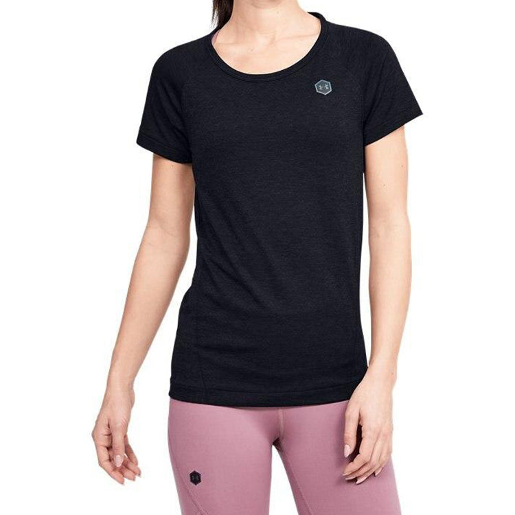 (WMNS) Under Armour RUSH Seamless Short Sleeve Black 1351602-001