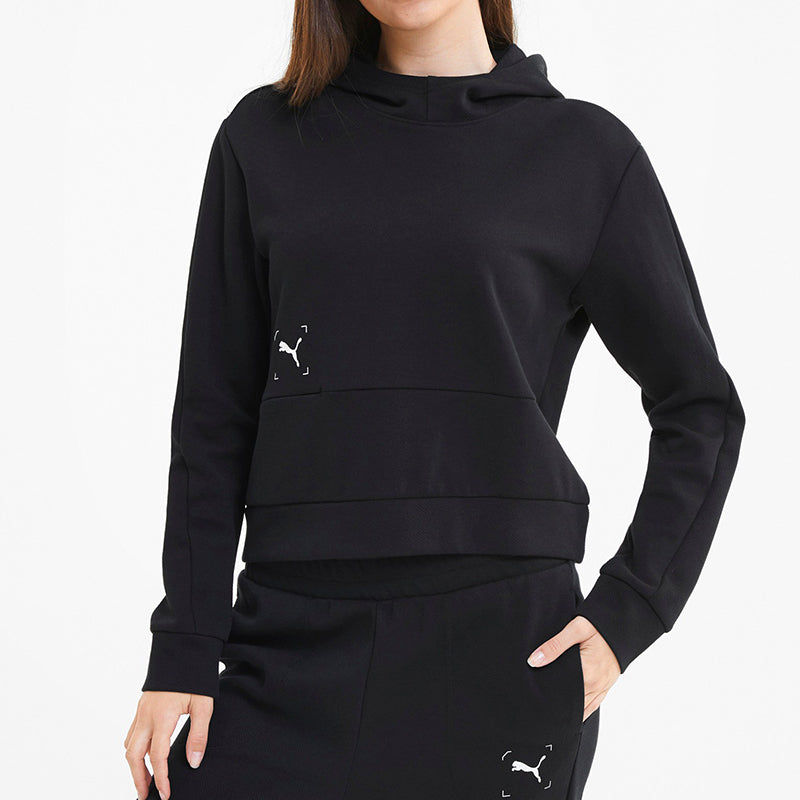 (WMNS) PUMA Nu-Tility Hoodie 'Black White' 585257-01