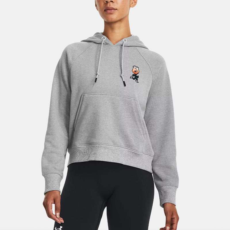 (WMNS) Under Armour Heavyweight Terry Rose Hoodie 'Grey' 1379834-011