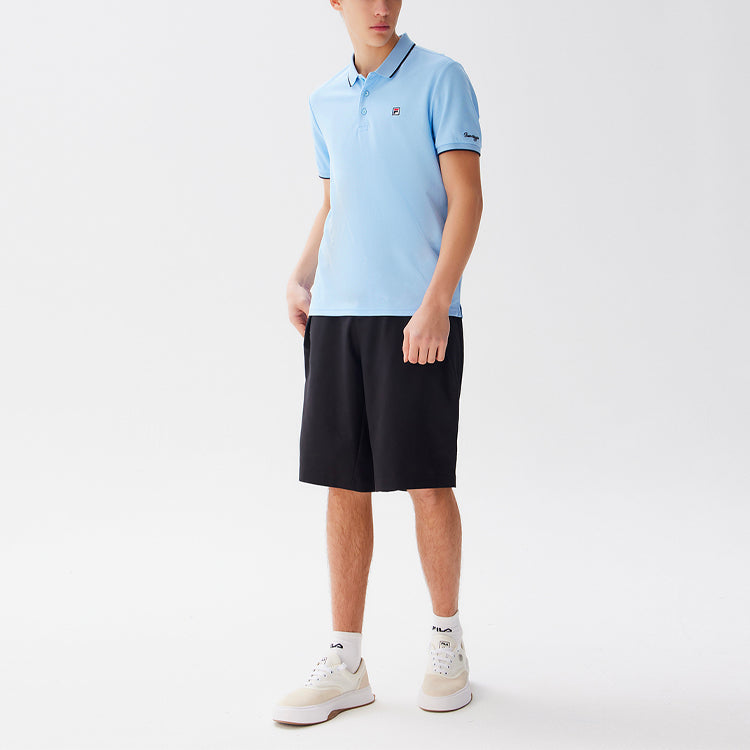 FILA Logo Embroidered Casual Short Sleeve Polo Shirt Blue F11M128116F-LB