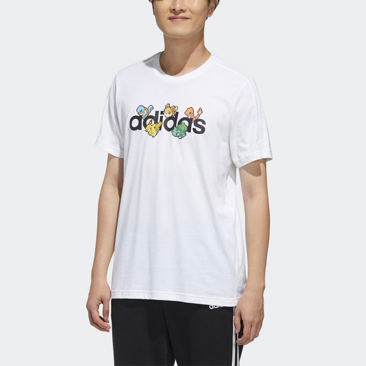 adidas neo x POKEMON Crossover Small Cotton Short Sleeve White FM6030