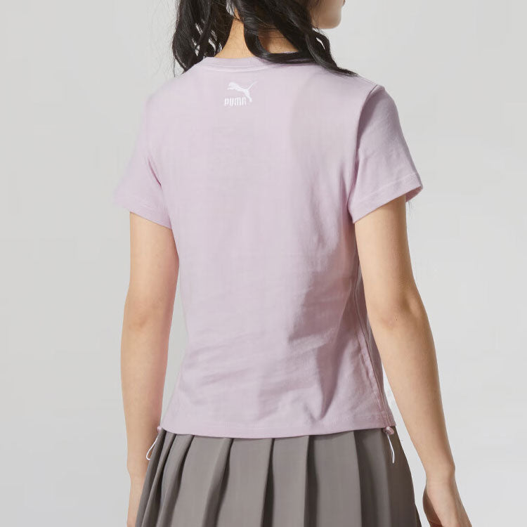 (WMNS) PUMA Logo T-Shirt 'Pink' 626865-60
