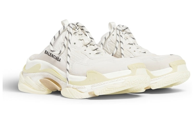 Balenciaga Triple S Mules 'White Double Foam and Mesh' 755687W3SM29097